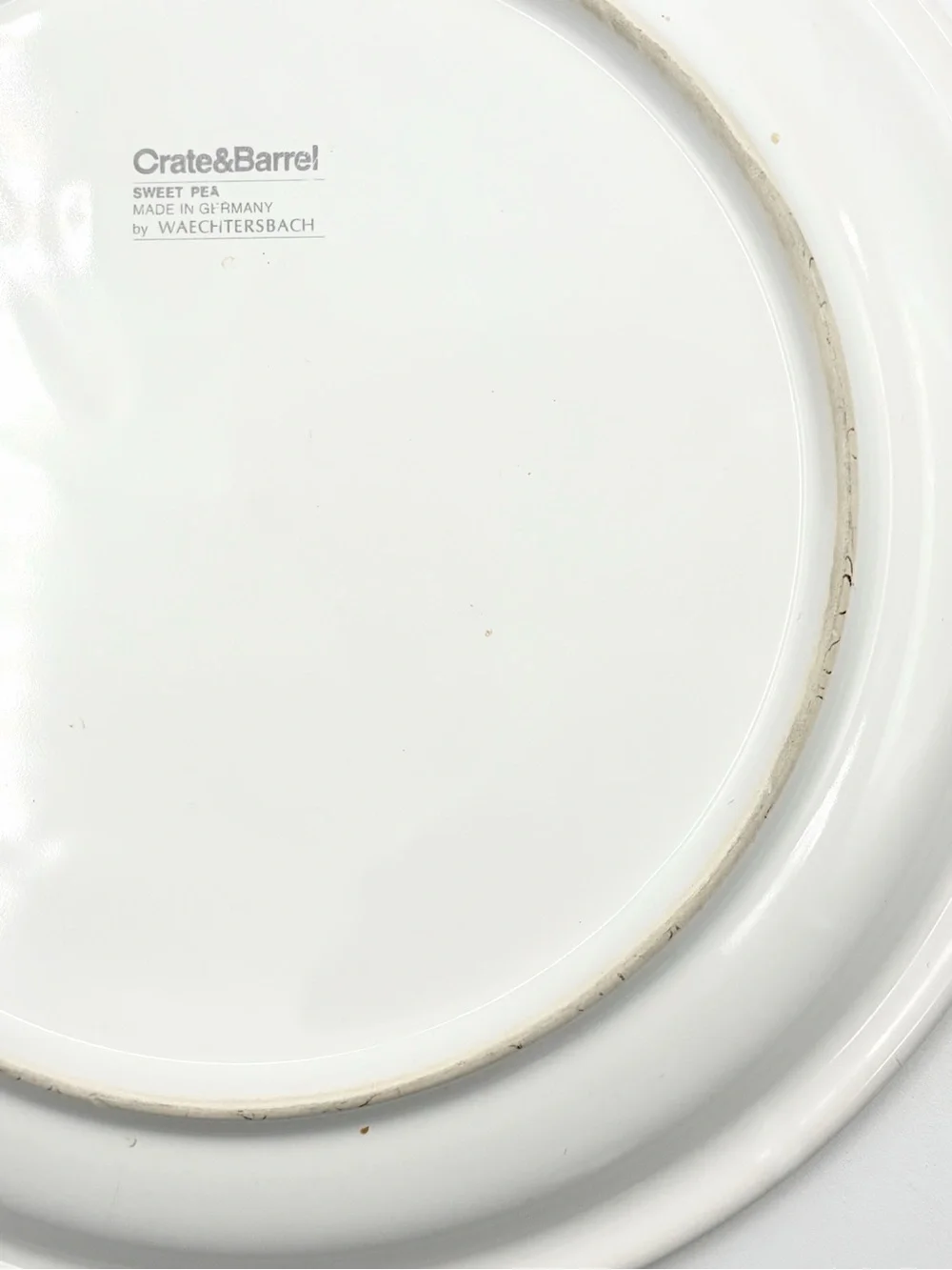Crate & Barrel Sweet Pea Dinner Plate by Waechtersbach - Made in Germany